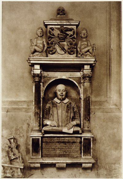 Busto di William Shakespeare e iscrizione da Unbekannt