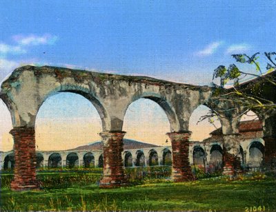 California: Archi della Missione San Juan Capistrano da Unbekannter Künstler