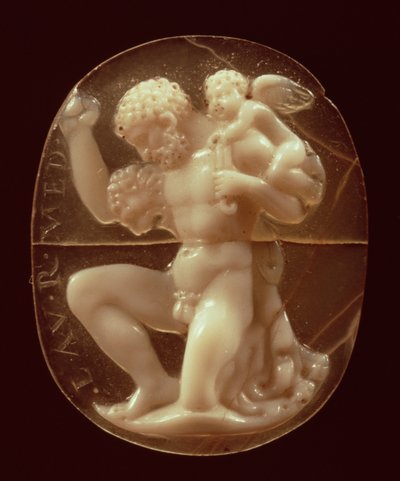 Cammeo di Ercole conquistato da Cupido da Unbekannt
