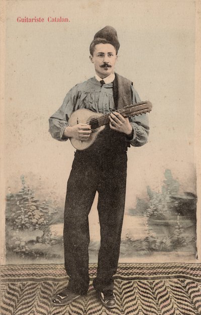 Chitarrista catalano, c.1910 (cartolina) da Unbekannter Künstler