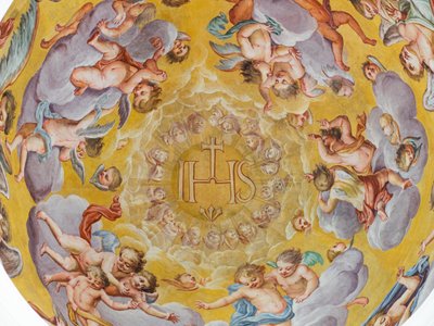 Affresco del soffitto, Mausoleo degli Asburgo, Graz, Stiria, Austria, Europa (foto) da Unbekannter Künstler