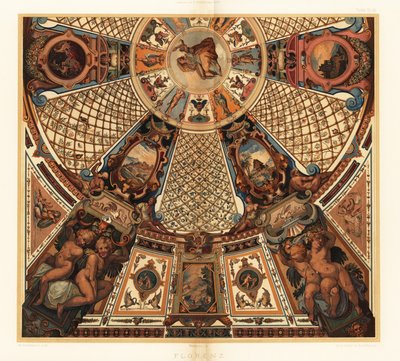 Pittura del soffitto nella Galleria degli Uffizi, Firenze da Unbekannter Künstler