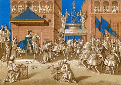 Carlo VII - ritratto del re francese a cavallo che entra a Parigi da Unbekannter Künstler