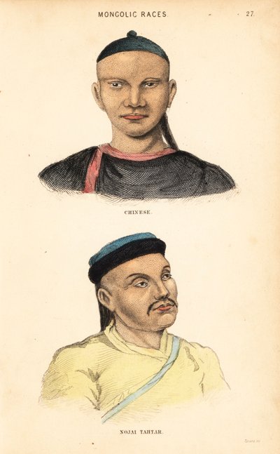 Uomo cinese e uomo tartaro dell