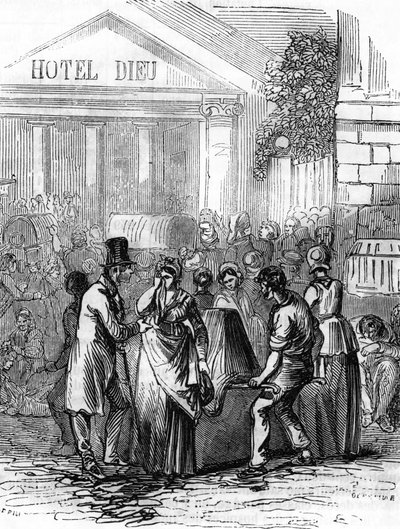 Epidemia di colera del 1832 in Francia da Unbekannter Künstler