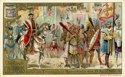 Il ritorno trionfale di Cristoforo Colombo a Barcellona da Unbekannter Künstler