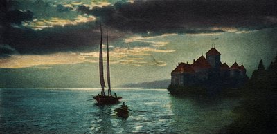 Castello di Chillon - il castello sul Lago di Ginevra (vicino a Montreux) da Unbekannter Künstler