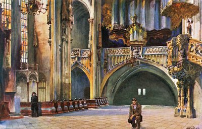 Chiesa di Santo Stefano, Vienna, fine XIX/XX secolo (cartolina) da Unbekannter Künstler