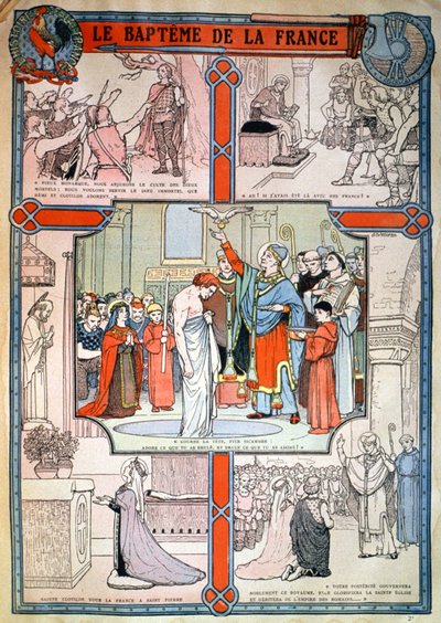 Battesimo di Clodoveo da parte di San Remigio a Reims, c. 1930 da Unbekannter Künstler