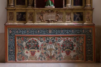 Chiesa collegiata. Interno. Navata nord. Altare (San Giuseppe). Paliotto. Olio su legno. XVIII secolo. da Unbekannt