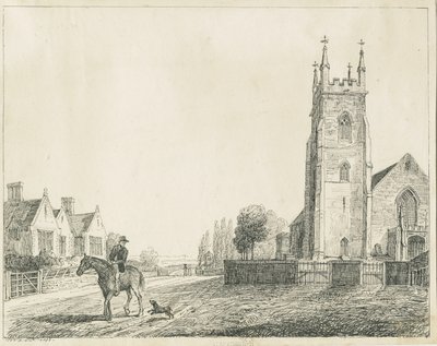 Chiesa di Colwich: schizzo a penna, 1833 da Unbekannt
