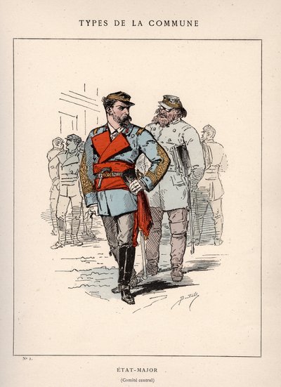 Commune de Paris: costume di stato maggiore in Les Communeux da Unbekannter Künstler