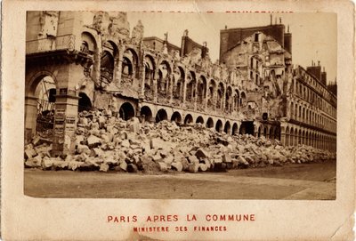 Comune di Parigi (1871) visto dal Ministero delle Finanze distrutto da Unbekannt