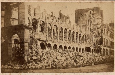 Comune di Parigi (1871): vista del Ministero delle Finanze dopo l