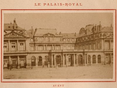 Comune di Parigi (1871): veduta del Palais-Royal (Palais Royal) a Parigi prima dell