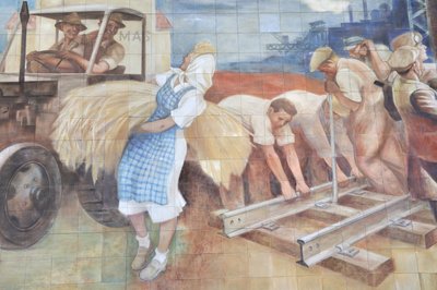 Mosaico comunista di Max Lingner, Berlino, Germania da Unbekannt