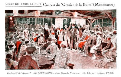Concerto al Grenier de la Butte, Montmartre da Unbekannter Künstler