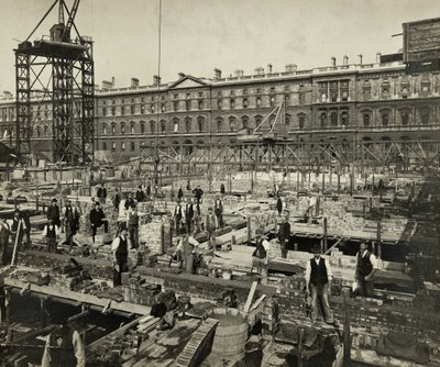 Costruzione dei Nuovi Uffici Governativi, Great George Street, Westminster, Londra, 24 settembre 1902, Regno Unito da Unbekannter Künstler
