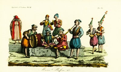 Costumi dei musicisti berberi del Bey di Tunisi e comici o Saitari, Tunisia da Unbekannt