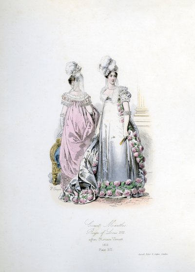 Mantelli di corte durante il regno di Luigi XVIII da Unbekannter Künstler