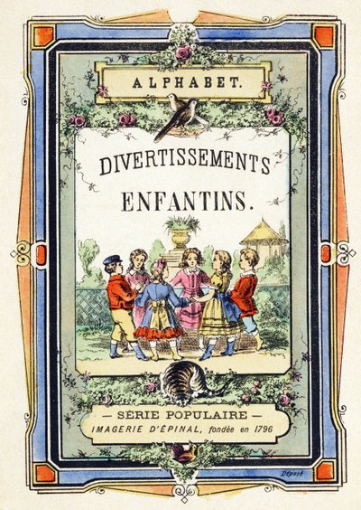 Copertina - girotondo di bambini in un giardino - Alfabeto - intrattenimento per bambini - Immagini d