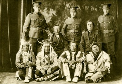 Primi Popoli Cree del Canada durante la Prima Guerra Mondiale da Unbekannter Künstler