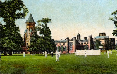Partita di cricket alla Rugby School, c. 1908 da Unbekannter Künstler