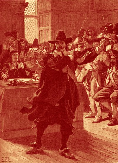 Cromwell si rivolge al lungo parlamento da Unbekannter Künstler