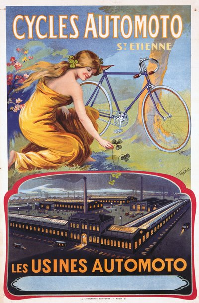 Cicli Automoto St Etienne - Le fabbriche Automoto, c 1914 da Unbekannt