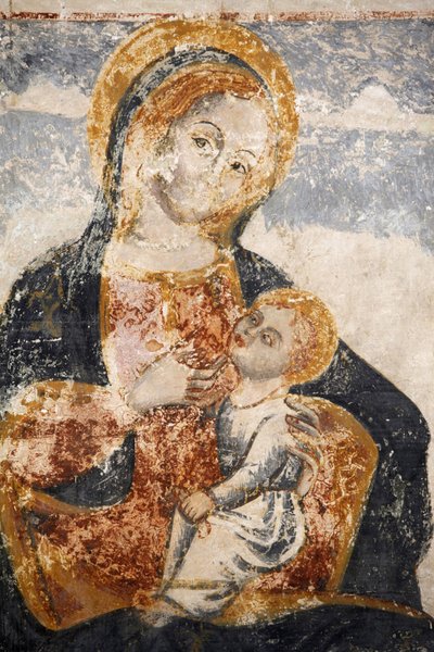 Affresco decaduto nella chiesa di Santa Maria dell