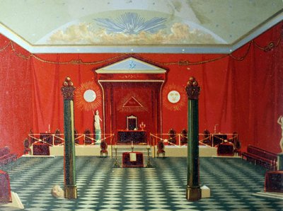 Decorazione di un tempio massonico. Primo grado da Unbekannter Künstler