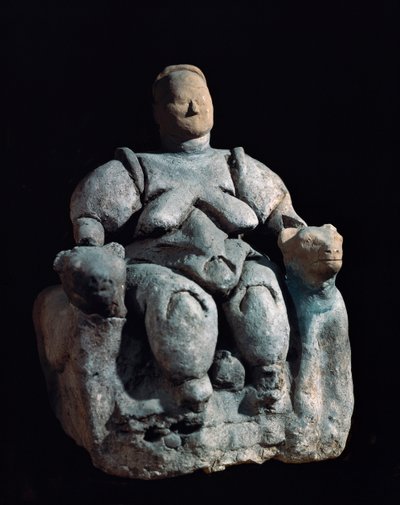Dea madre, statua in terracotta. 8000-6000 a.C. proveniente da Catal Huyuk da Unbekannt