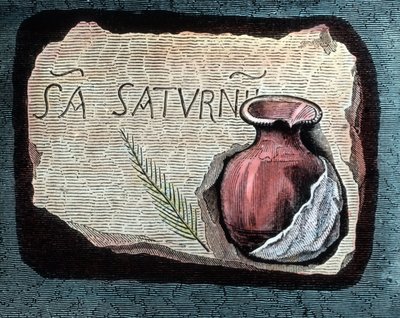 Raffigurazione di una lattina in cui veniva raccolto il sangue dei primi martiri cristiani da Unbekannter Künstler