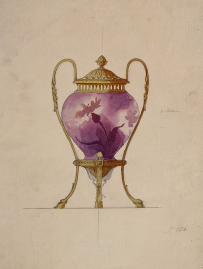Progetto per un Brule-Parfum in Vetro Art Nouveau, Casa di Carl Fabergé da Unbekannt