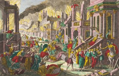 Distruzione di Gerusalemme da parte di Nabucodonosor II. XVIII secolo da Alec Hunter