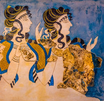 Dettaglio, affresco dei tre da Unbekannter Künstler