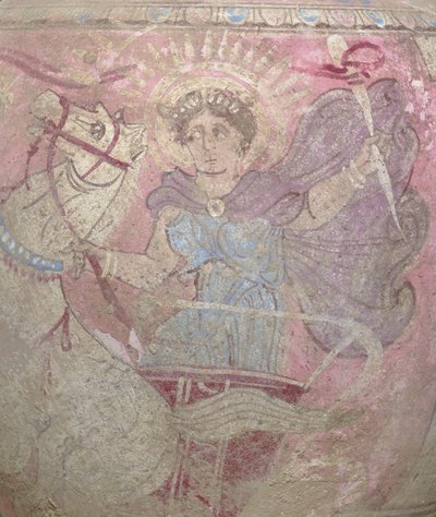 (dettaglio) da oinochoe in ceramica policroma di Canosa, Apulia, c. inizio III secolo a.C. da Unbekannt