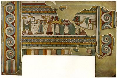 Dettaglio di un sarcofago dipinto da Unbekannter Künstler