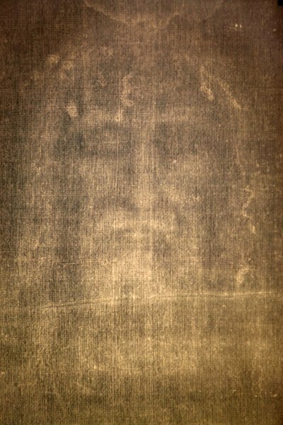 Dettaglio della Sindone di Torino (santo sudario) nella chiesa della SS Annunziata, Torino, Italia da Unbekannt