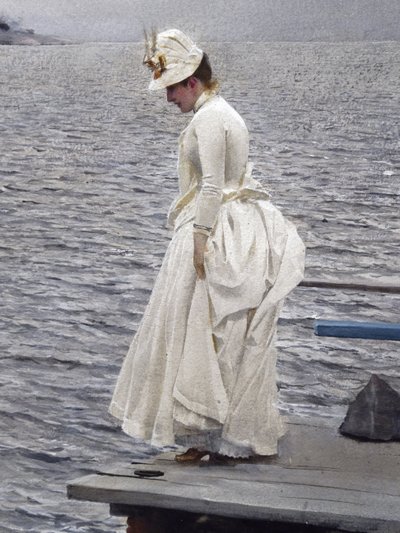 (dettaglio) Vacanze estive (1886, acquerello su carta). Stoccolma, collezione privata. Anders Zorn (1860-1920) da Unbekannter Künstler