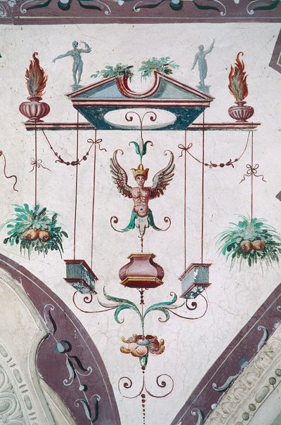 (dettaglio) del soffitto della Sala delle Grottesche, Castello della Manta, Manta (Cuneo), Piemonte, Italia da Benjamin Baud