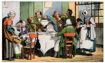 Cenare in una locanda francese del XIX secolo da Unbekannter Künstler