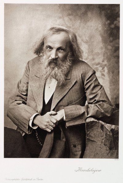 Dmitry Ivanovich Mendeleyev, chimico russo, c 1905 da Unbekannt