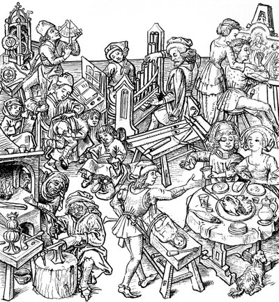 Vita domestica del XVI secolo da Unbekannter Künstler
