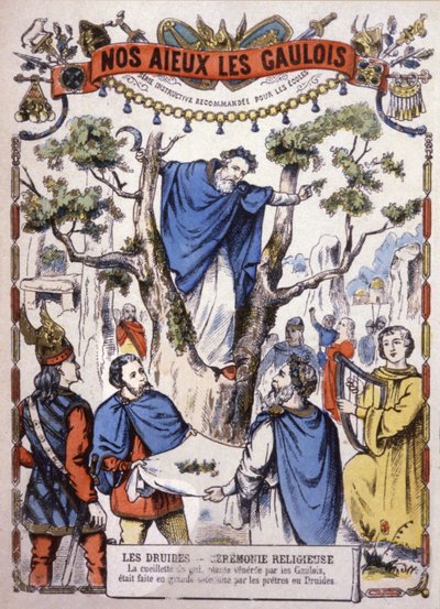 Druidi che raccolgono il vischio, c. 1900 da Unbekannter Künstler