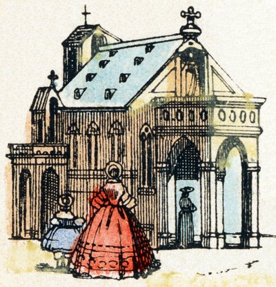 E - Chiesa - Alfabeto - intrattenimento per bambini - Immagini d