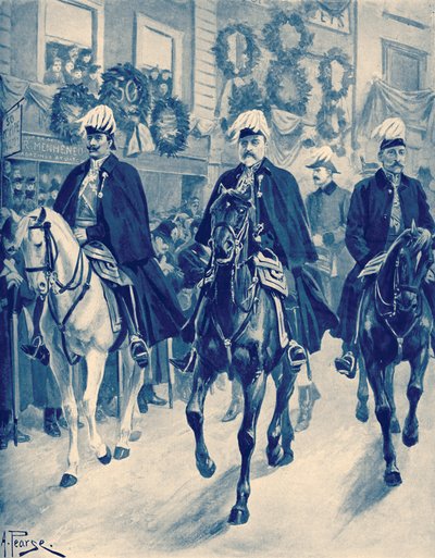 Edoardo VII nel corteo funebre della regina Vittoria da Unbekannter Künstler