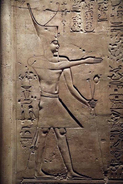 Egitto, Medamud, porta del tempio di Montu (dettaglio) da Unbekannter Künstler