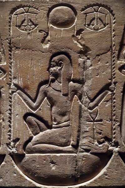 Egitto, Medamud, porta del tempio di Montu (dettaglio) da Unbekannter Künstler