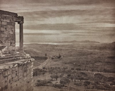 "En Grèce par monts et par vaux" ("In Grecia attraverso montagne e valli"): Valle di Atene dalle alture dei Propilei da Unbekannter Künstler